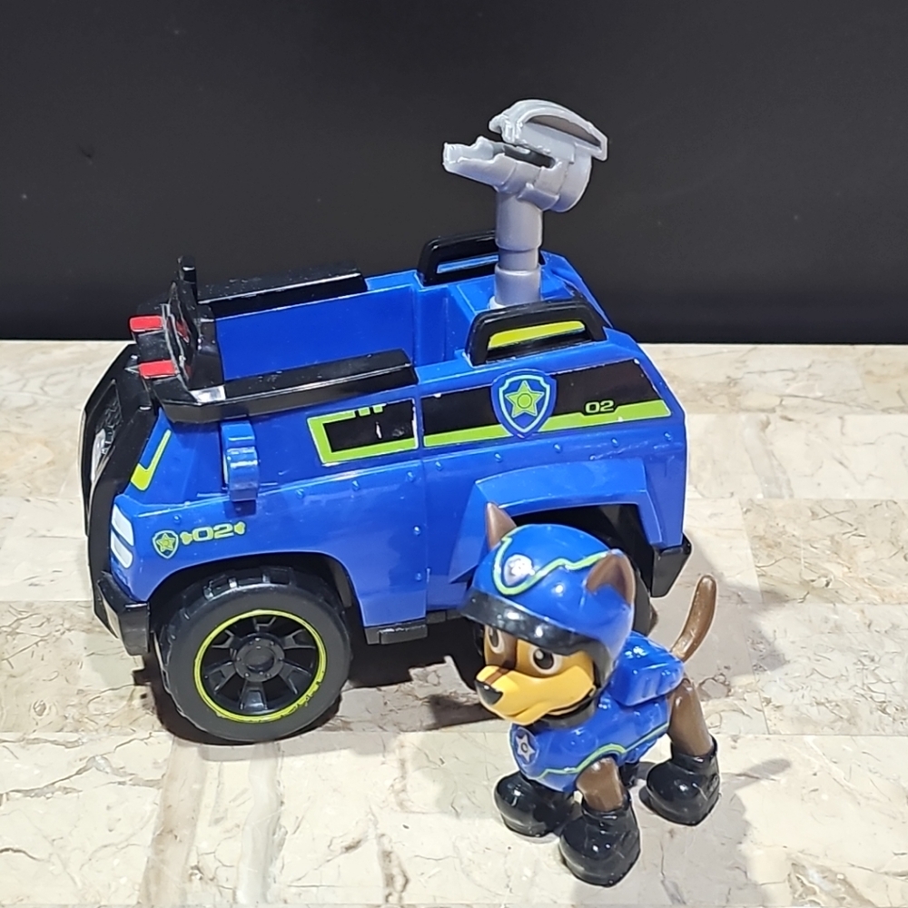 Blue Police Vehicle Toy with Figure Toy For Boy Girl Paw Patrol
